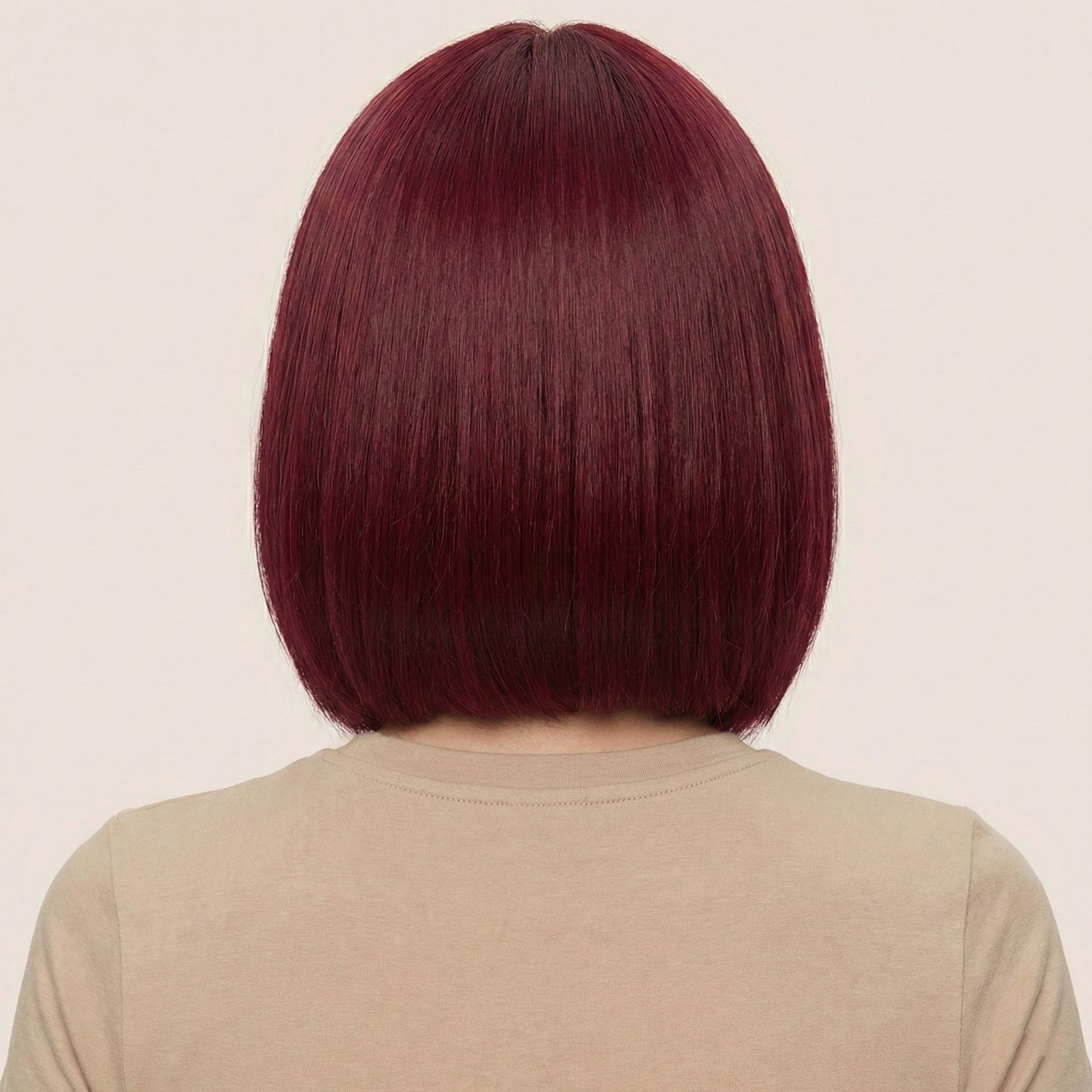 Perruque Synthétique Rouge Courte - Mirabel - dos