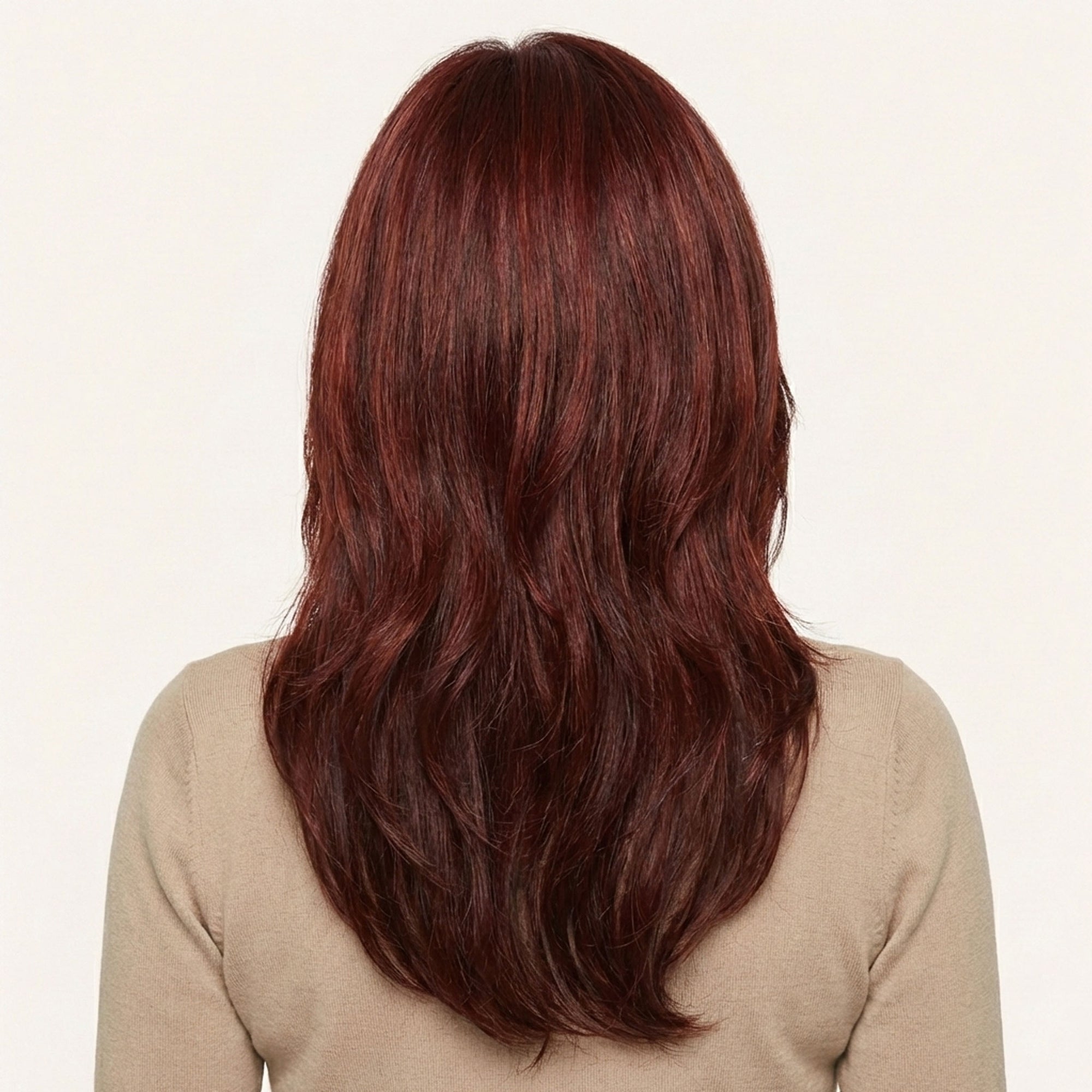 Perruque Synthétique Rouge Longue - Ysadora - dos