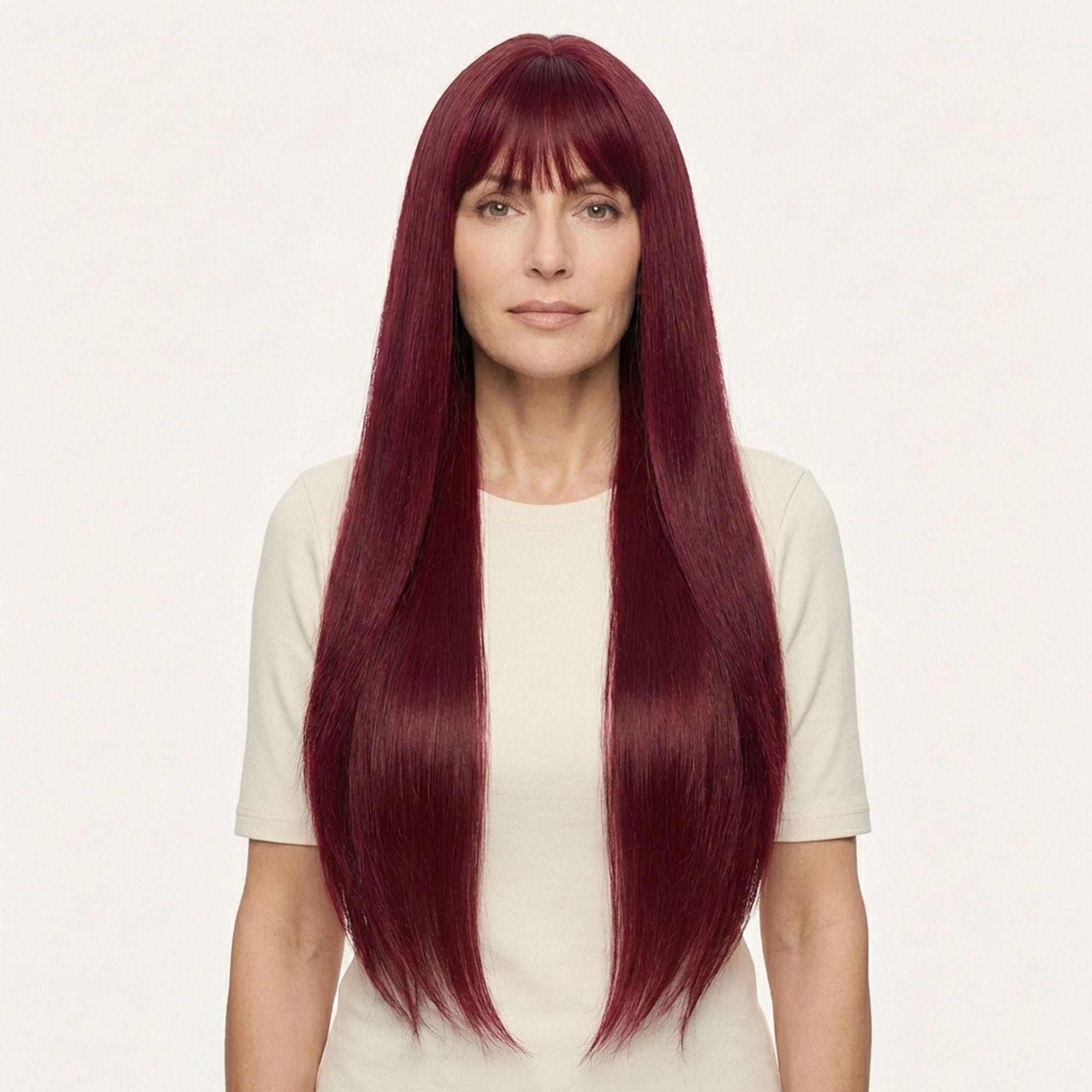 Perruque Synthétique Rouge Longue - Bernice