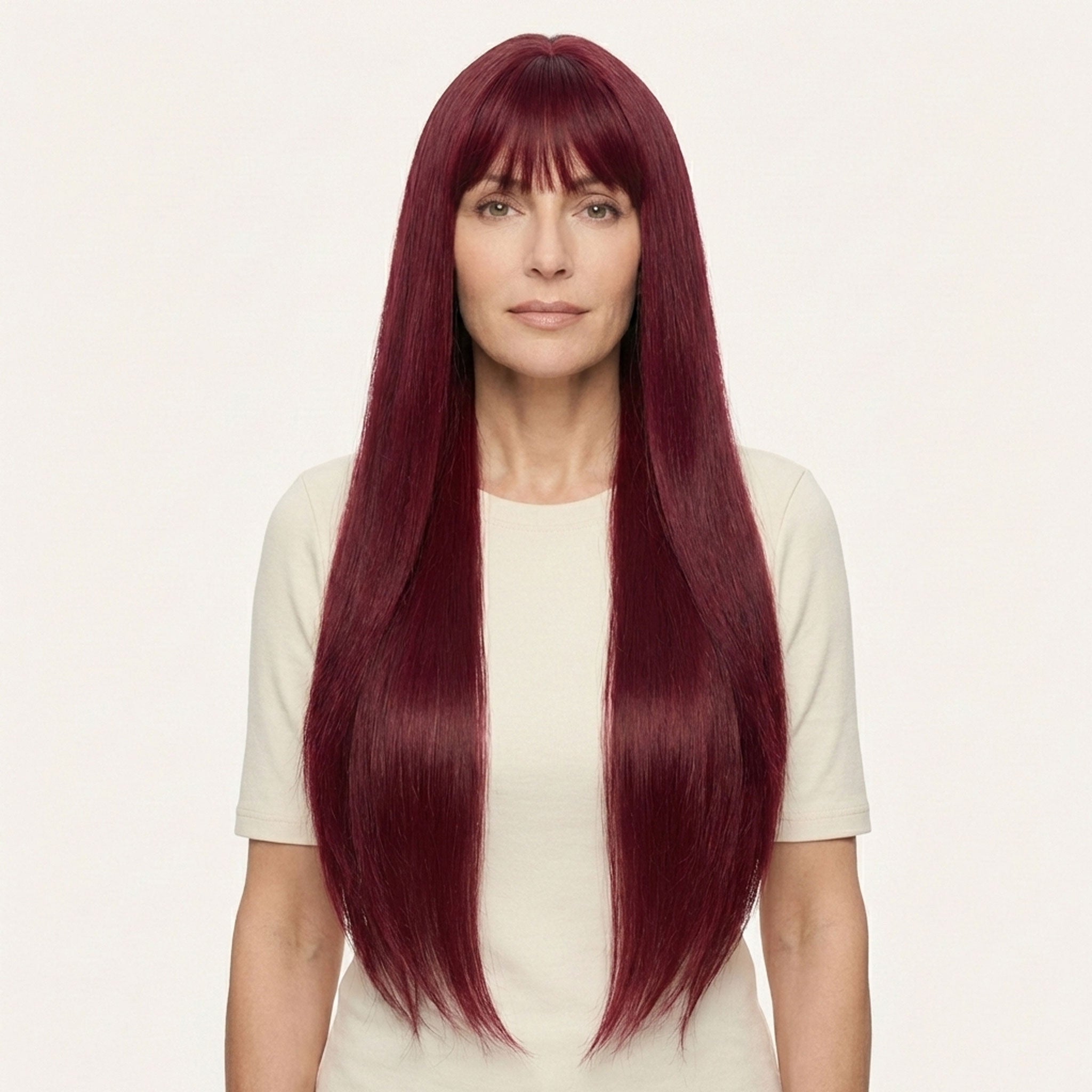 Perruque Synthétique Rouge Longue - Bernice