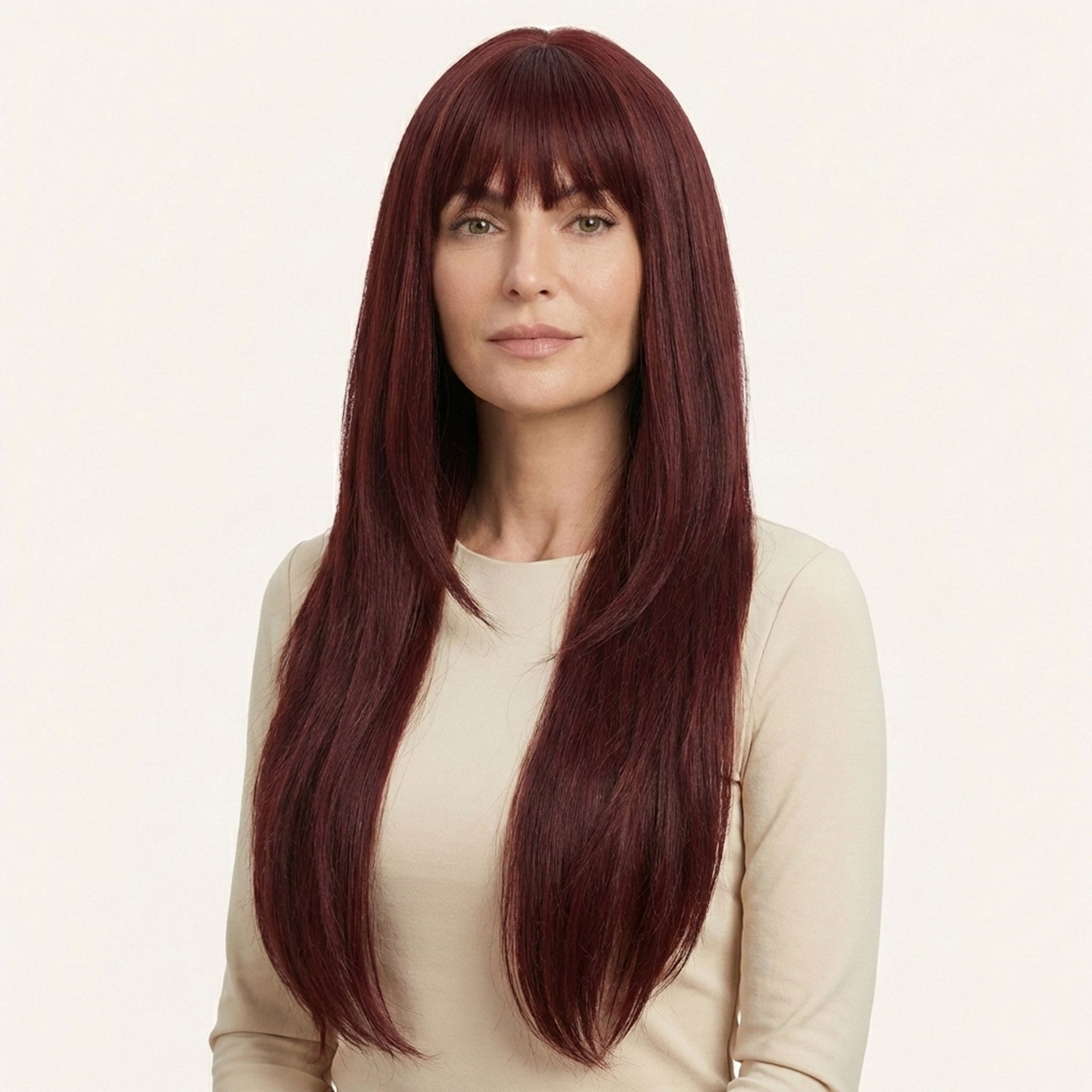 Perruque Synthétique Rouge Longue - Faustine