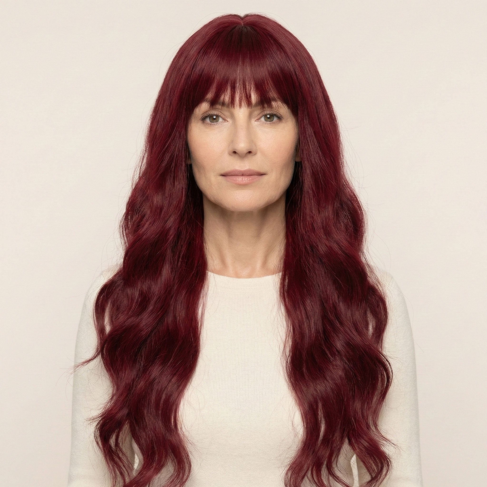 Perruque Synthétique Rouge Longue - Honora