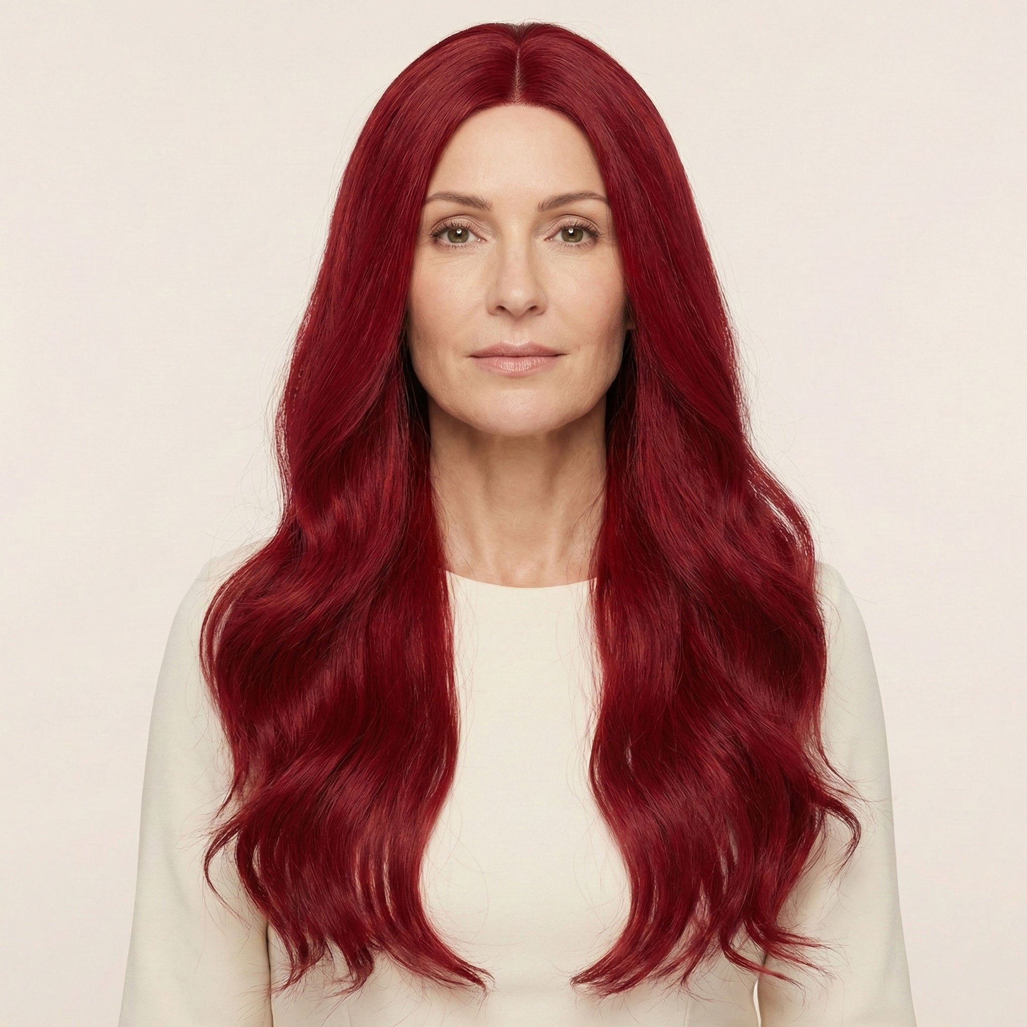 Perruque Synthétique Rouge Longue - Ilaria