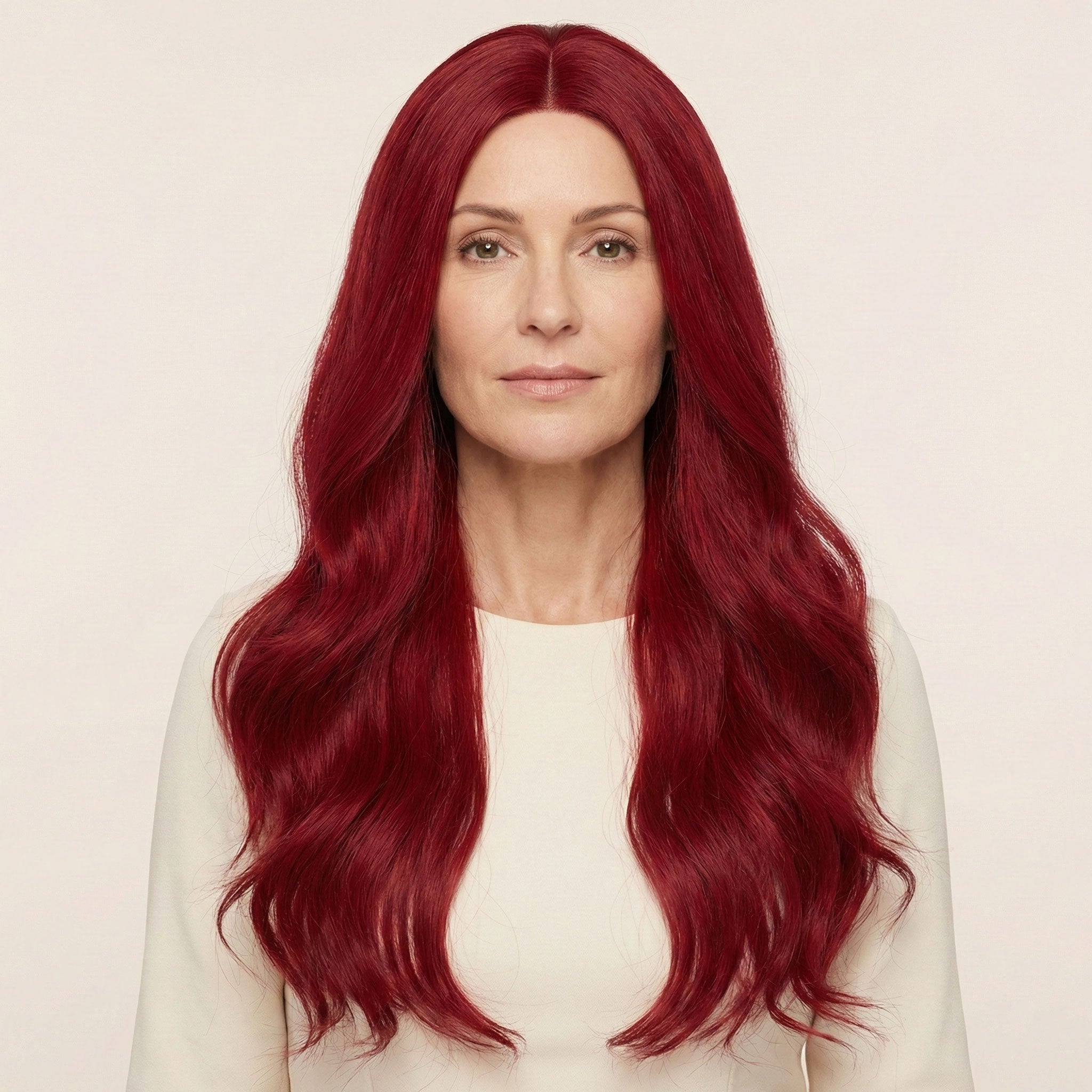 Perruque Synthétique Rouge Longue - Ilaria