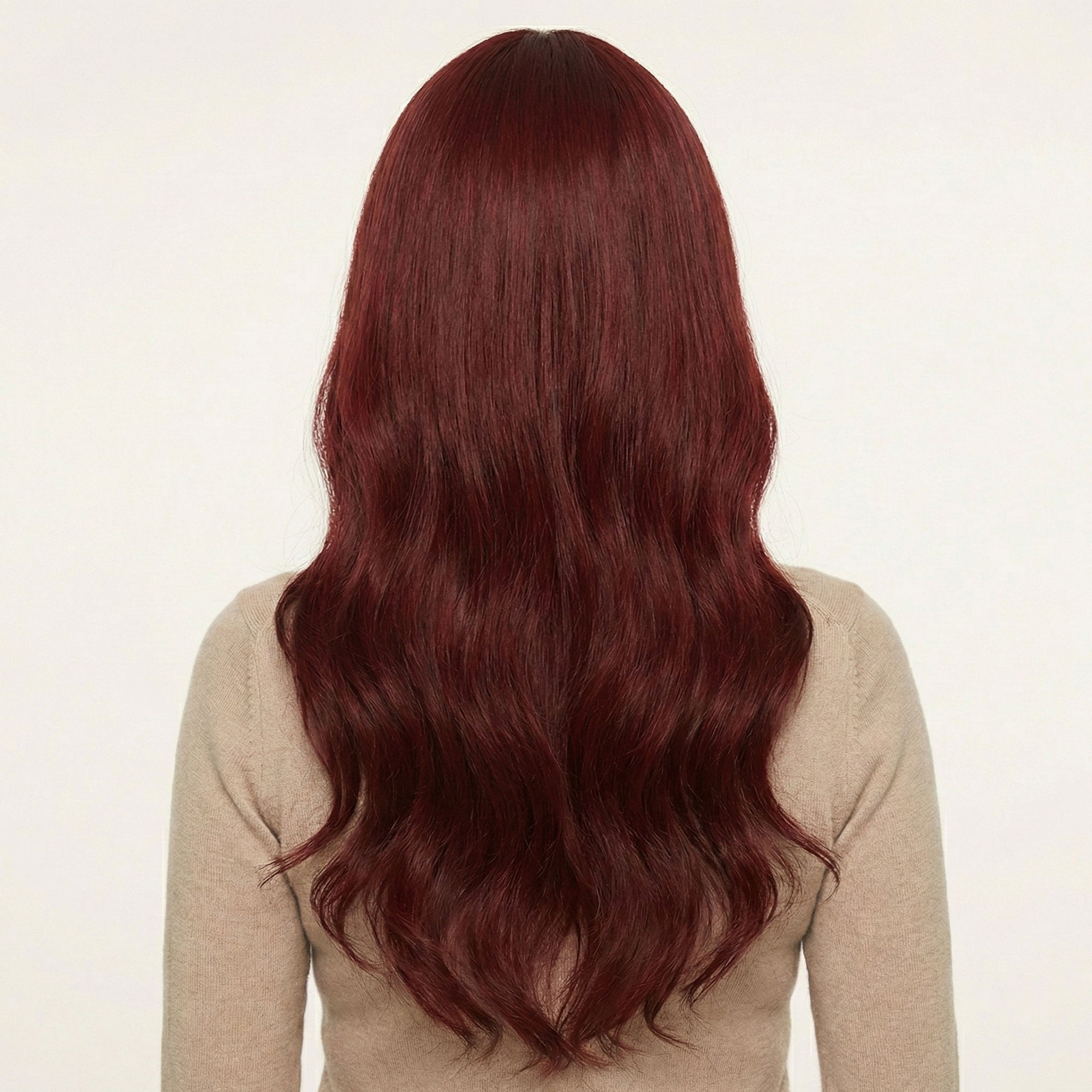 Perruque Synthétique Rouge Longue - Ondine - dos