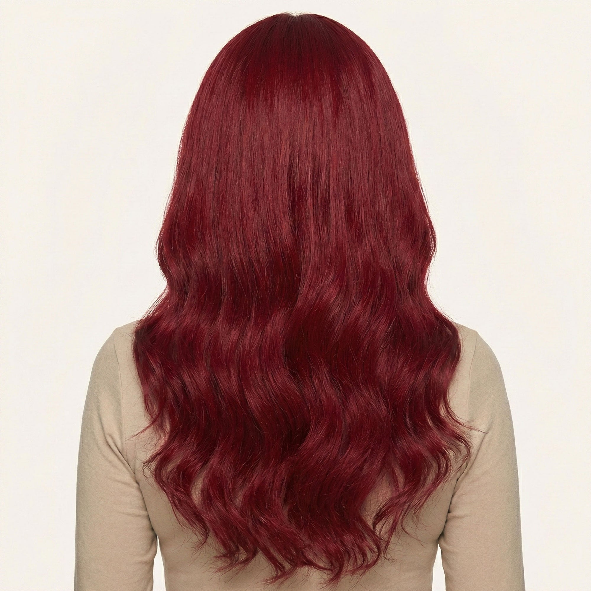 Perruque Synthétique Rouge Longue - Rhiannon - dos