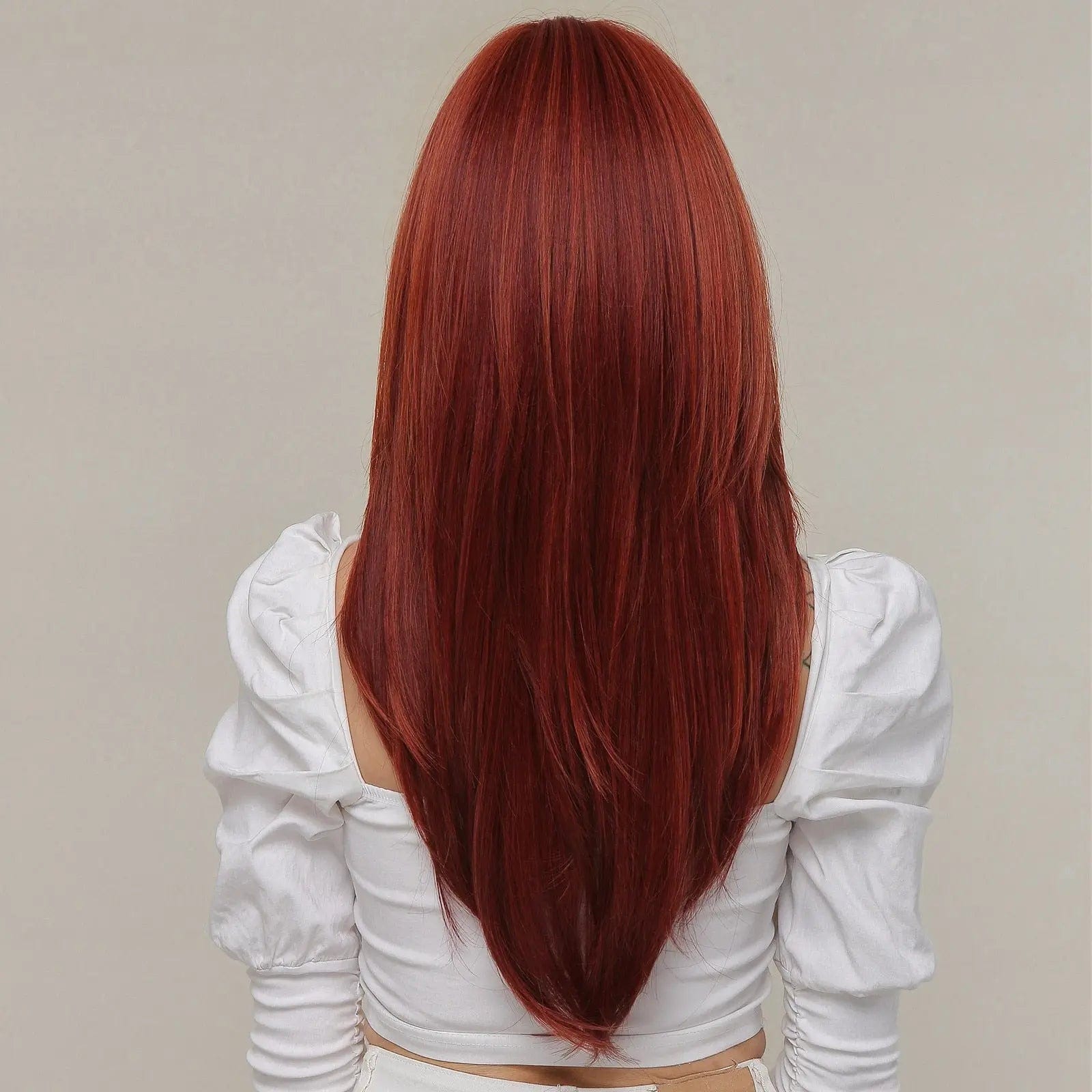 Perruque Synthétique Rouge Longue - Graciela - Perruque Femme