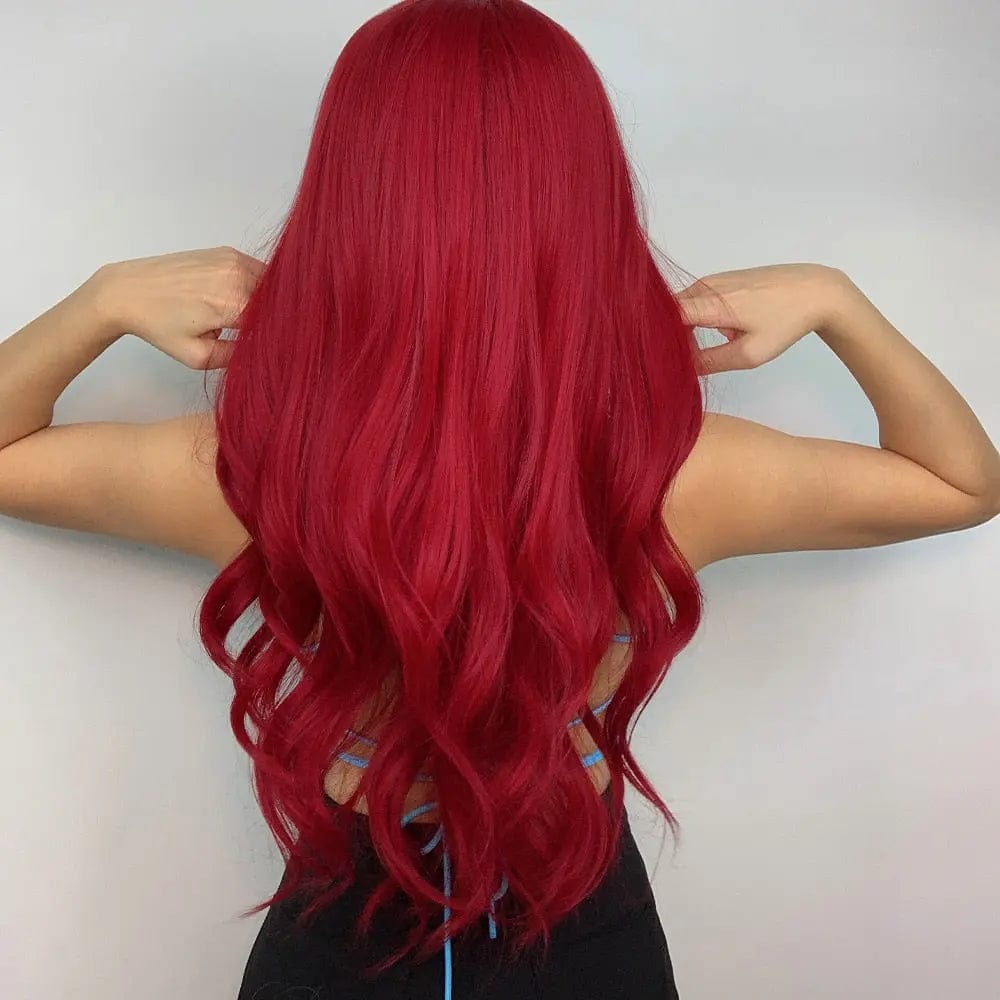 Perruque Synthétique Rouge Longue - Ilaria - Perruque Femme