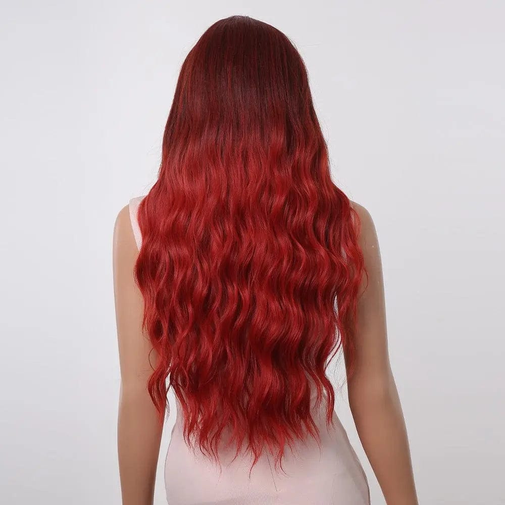 Perruque Synthétique Rouge Longue - Philomela - Perruque Femme