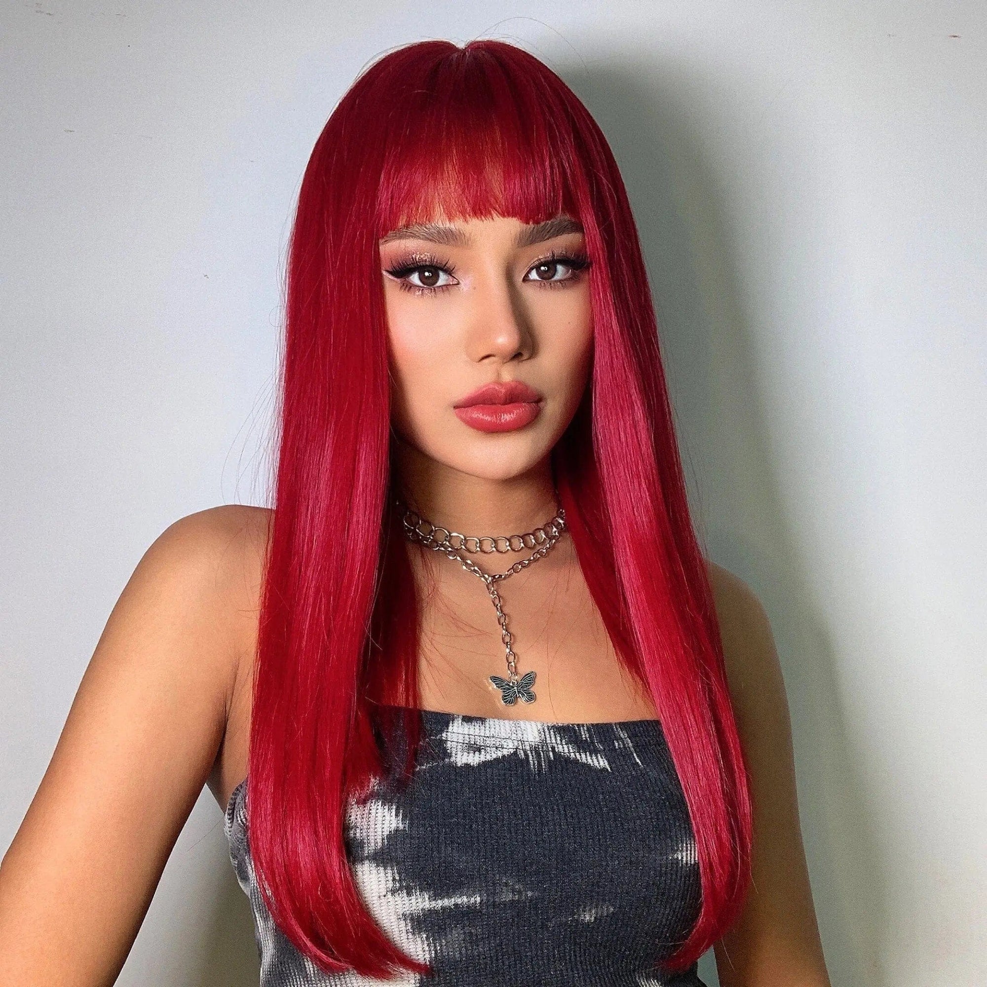 Perruque Synthétique Rouge Longue - Ulyana - Perruque Femme