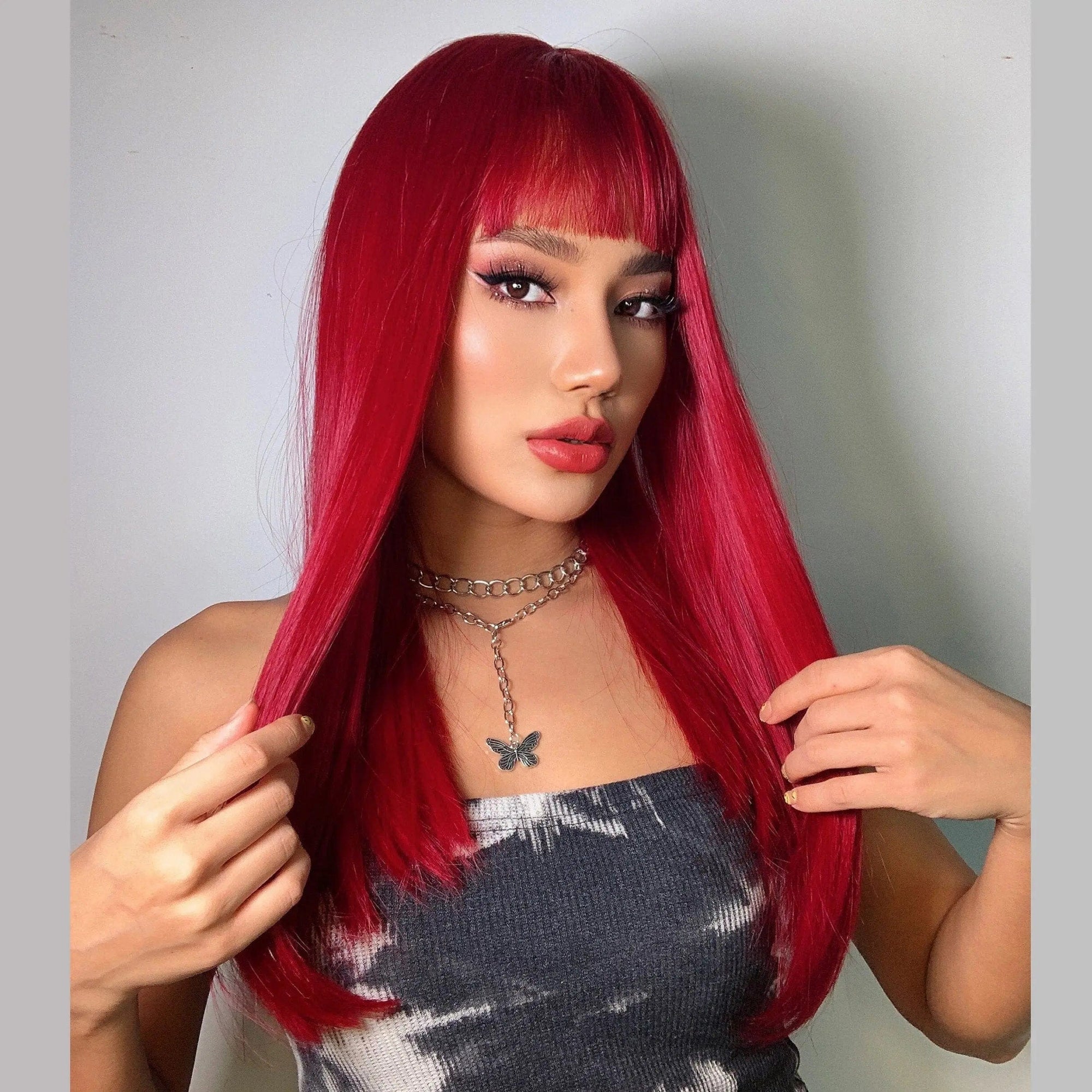 Perruque Synthétique Rouge Longue - Ulyana - Perruque Femme