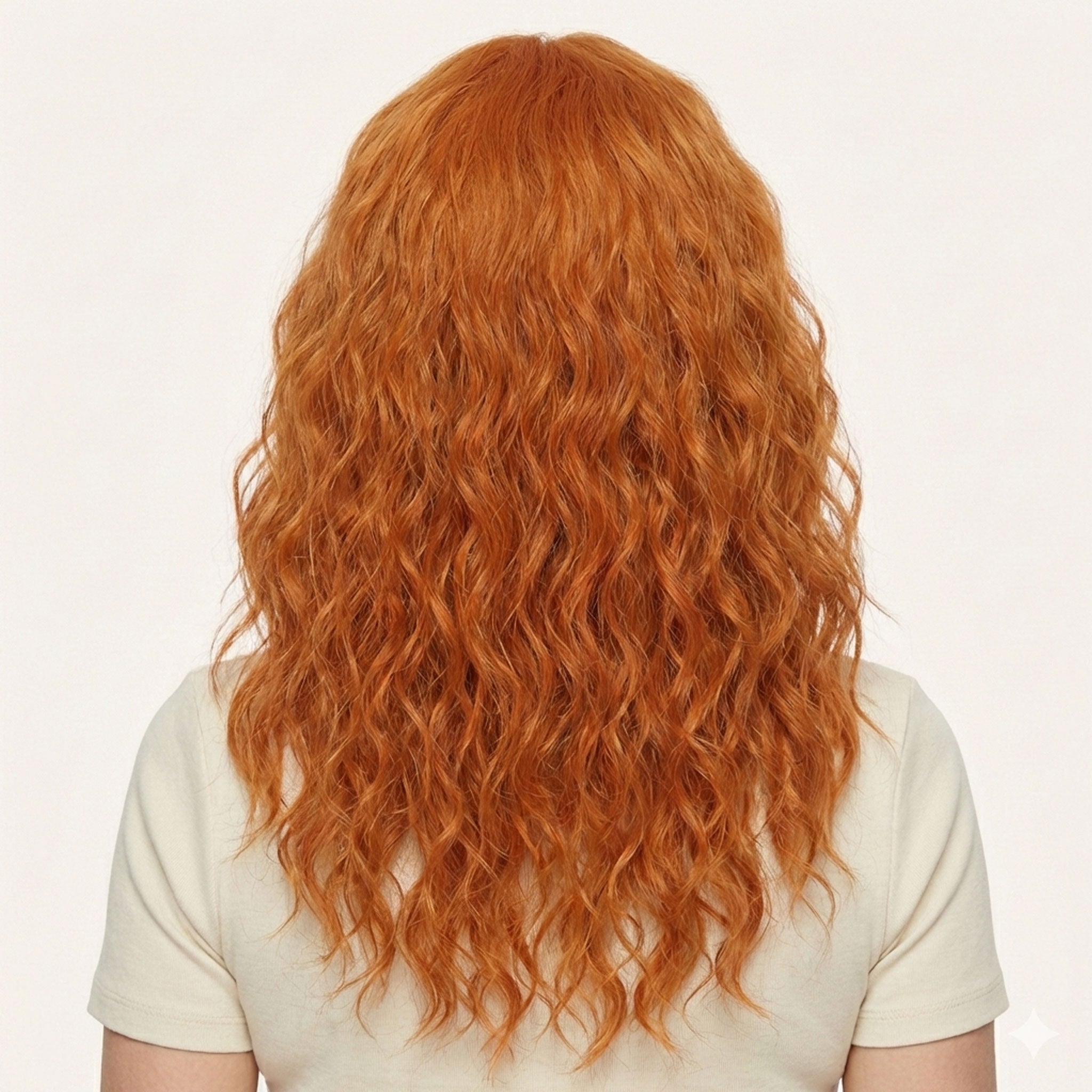 Perruque Synthétique Rousse Longue - Zahra - dos