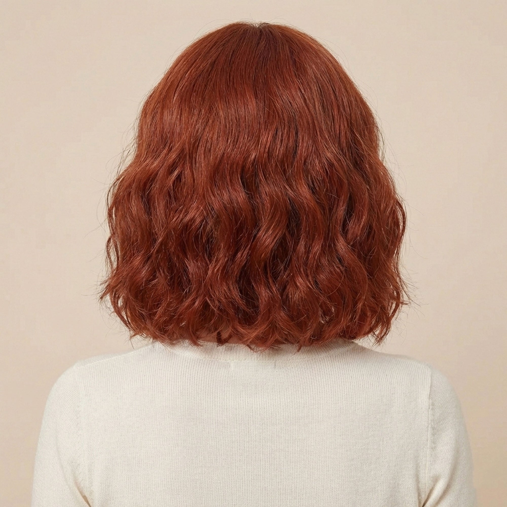 Perruque Synthétique Rousse Mi-Longue - Xanthe - dos