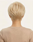 Perruque naturelle Blonde Carré Court - Quintina - dos