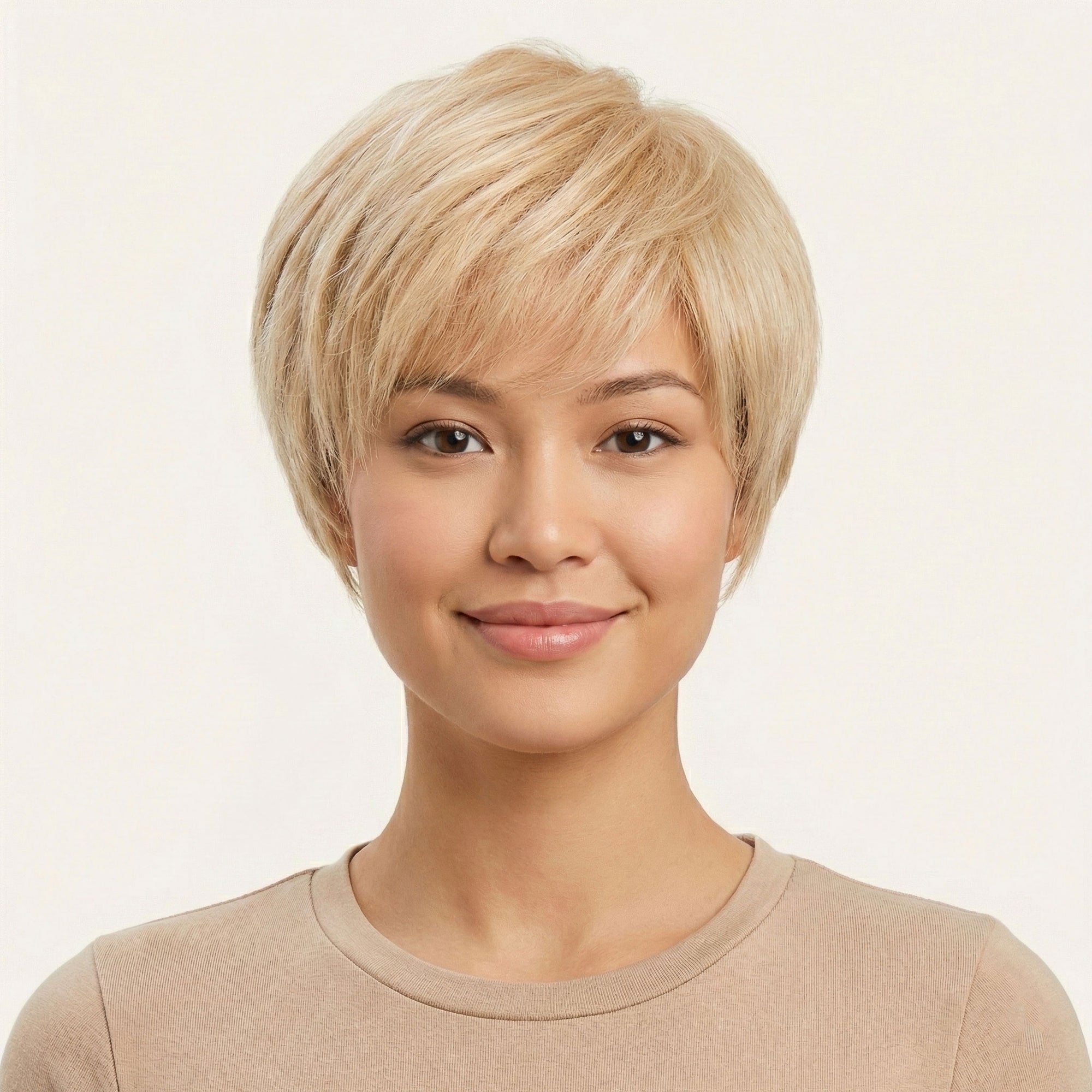 Perruque naturelle Blonde Carré Court - Quintina