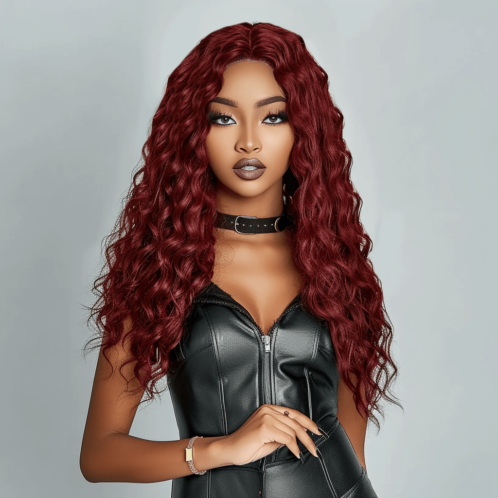Perruque rouge outlet foncé