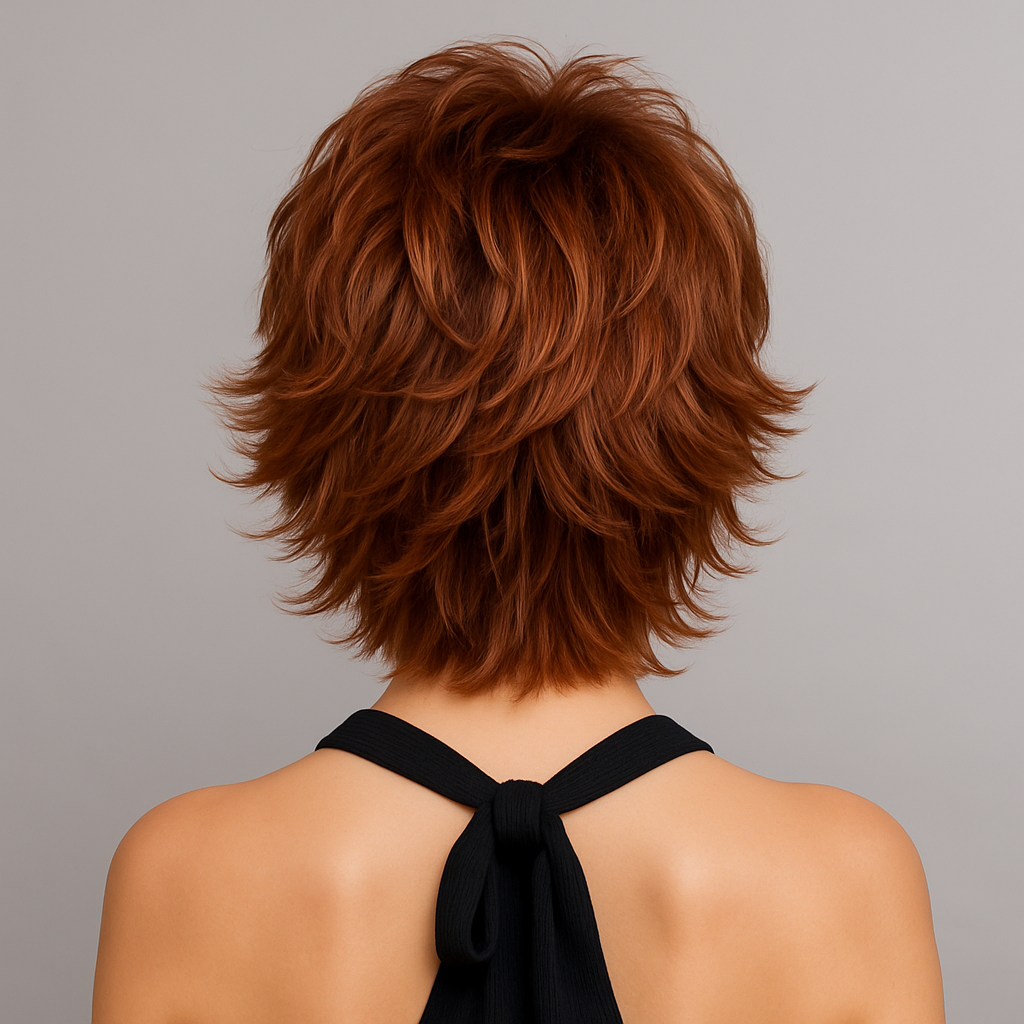 Perruque Synthétique Rousse Auburn Courte - Marie