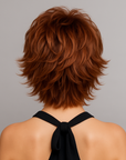 Perruque Synthétique Rousse Auburn Courte - Marie