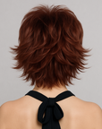 Perruque synthétique Brune Auburn Courte - Alice