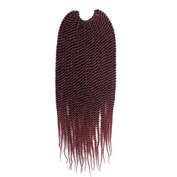 Tresse Sénégalaise Crochet Braids Ombré bordeaux foncé - Perruque Femme