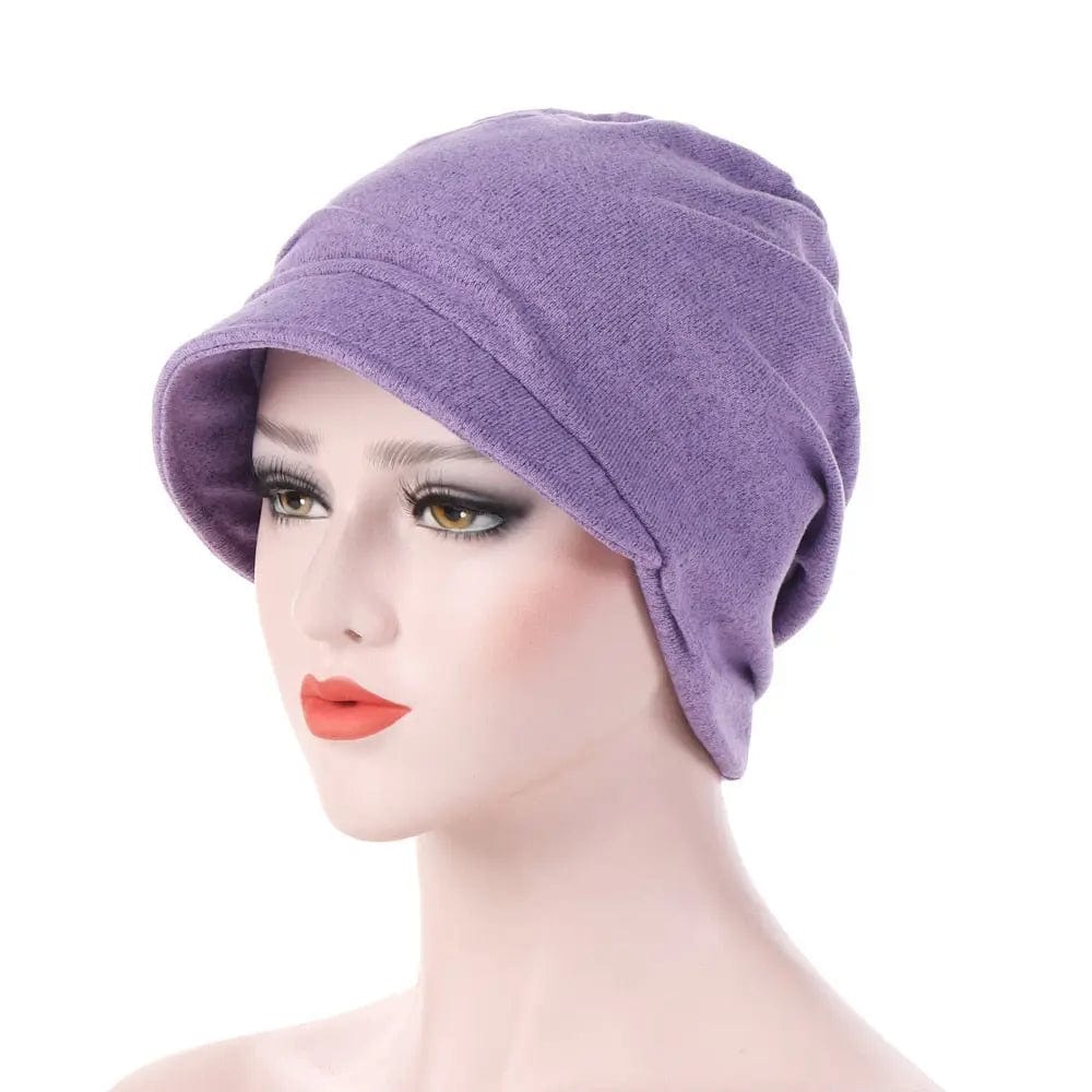 Turban Casquette Mauve - Perruque Femme