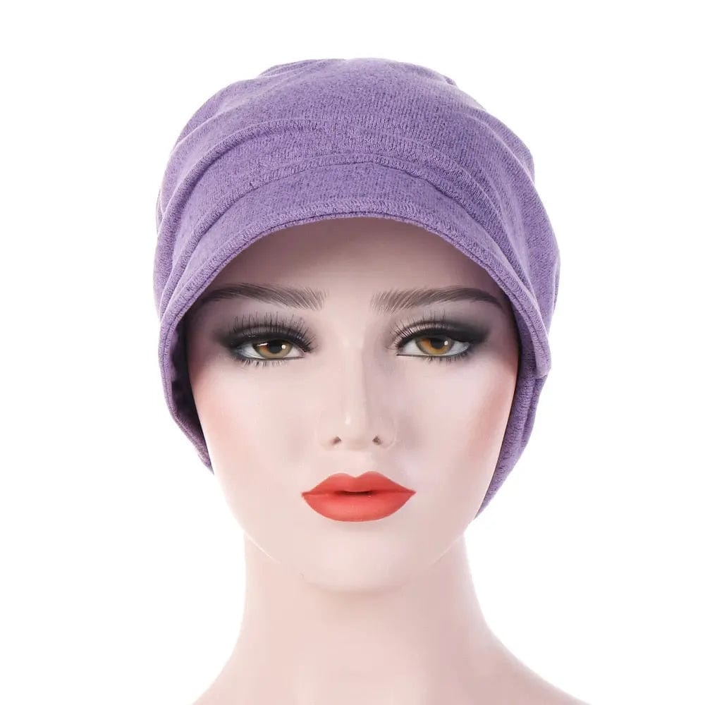 Turban Casquette Mauve - Perruque Femme
