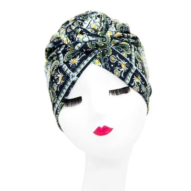 Turban Coton Emeraude - Perruque Femme