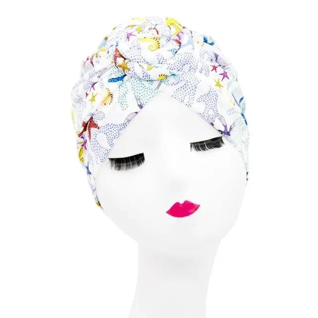 Turban Coton Marine - Perruque Femme