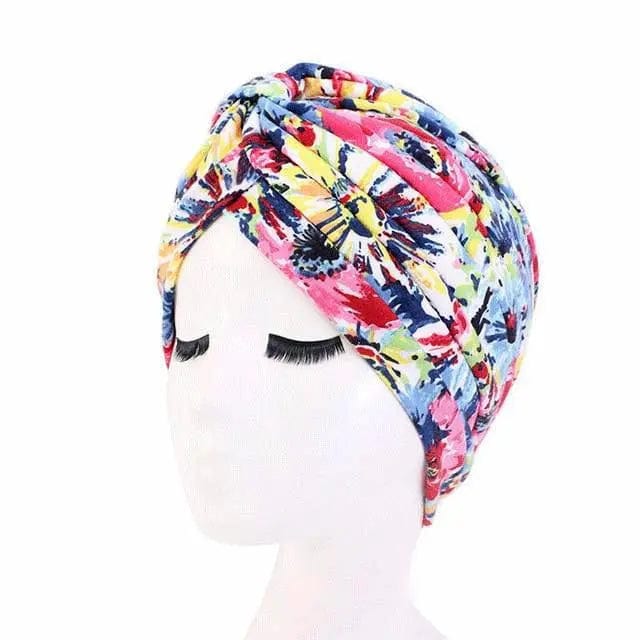 Turban Coton fleuri - Perruque Femme