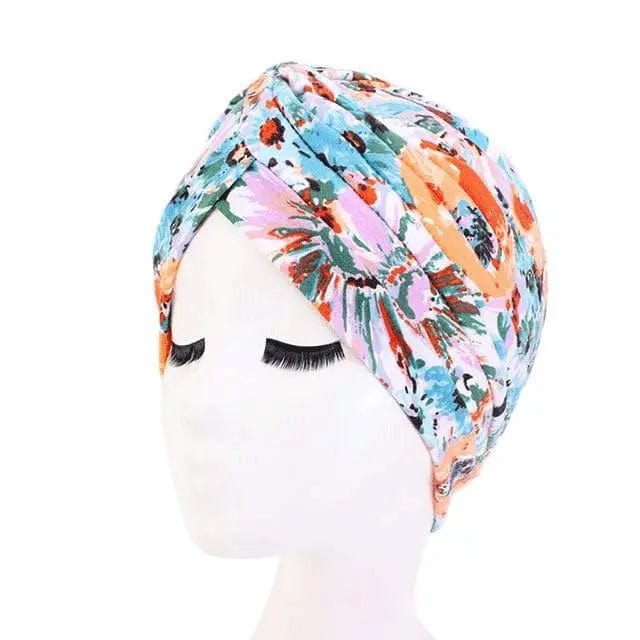 Turban Coton fleuri - Perruque Femme