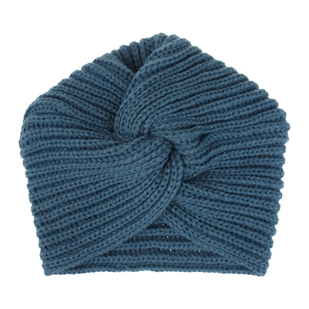 Turban D'Hiver Bleu - Perruque Femme