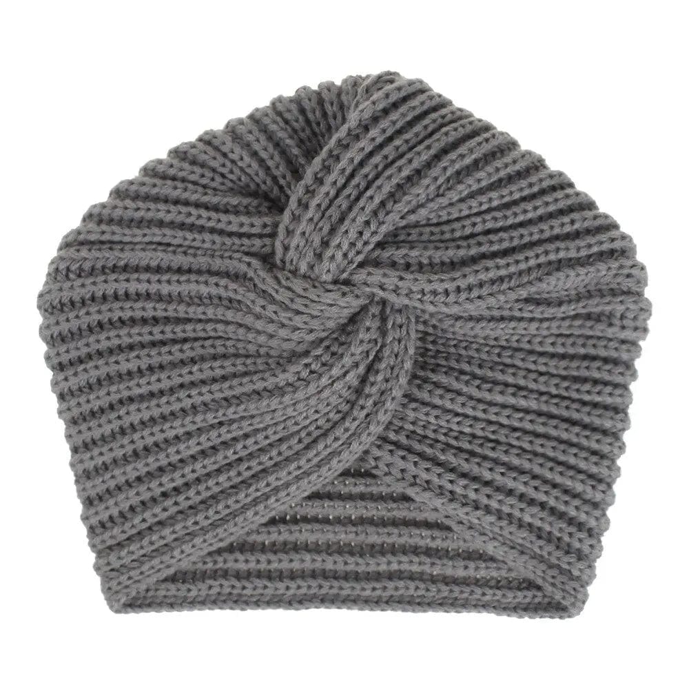 Turban D'Hiver Gris - Perruque Femme