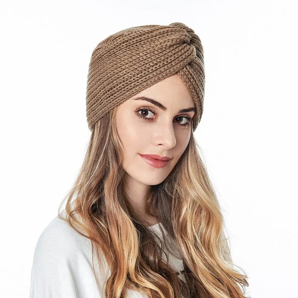 Turban D'Hiver Marron - Perruque Femme