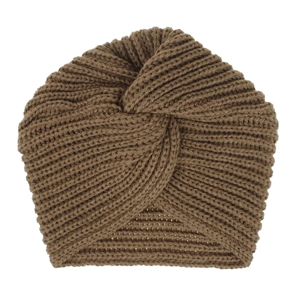 Turban D'Hiver Marron - Perruque Femme