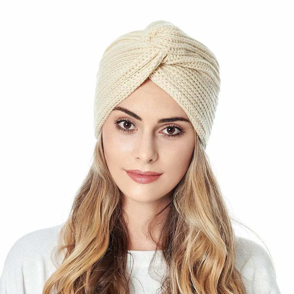Turban D'hiver Blanc - Perruque Femme