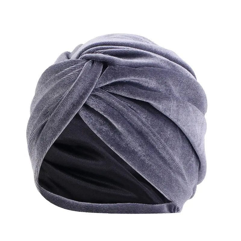 Turban Nœud Gris - Perruque Femme