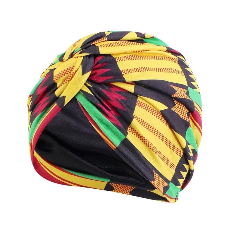 Turban Nœud Jaune - Perruque Femme