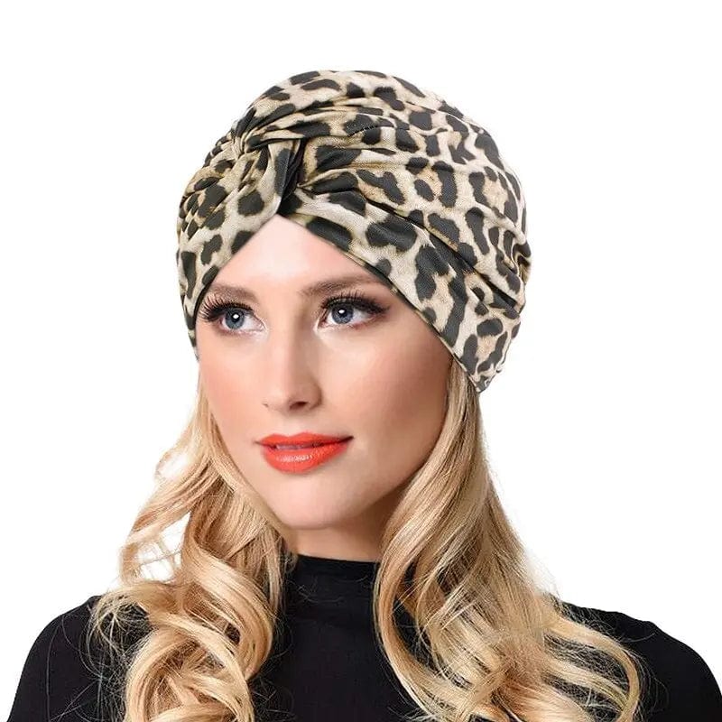 Turban Nœud Léopard - Perruque Femme