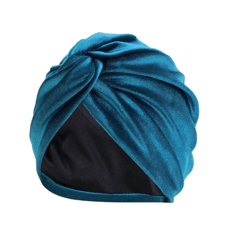 Turban Nœud Turquoise - Perruque Femme