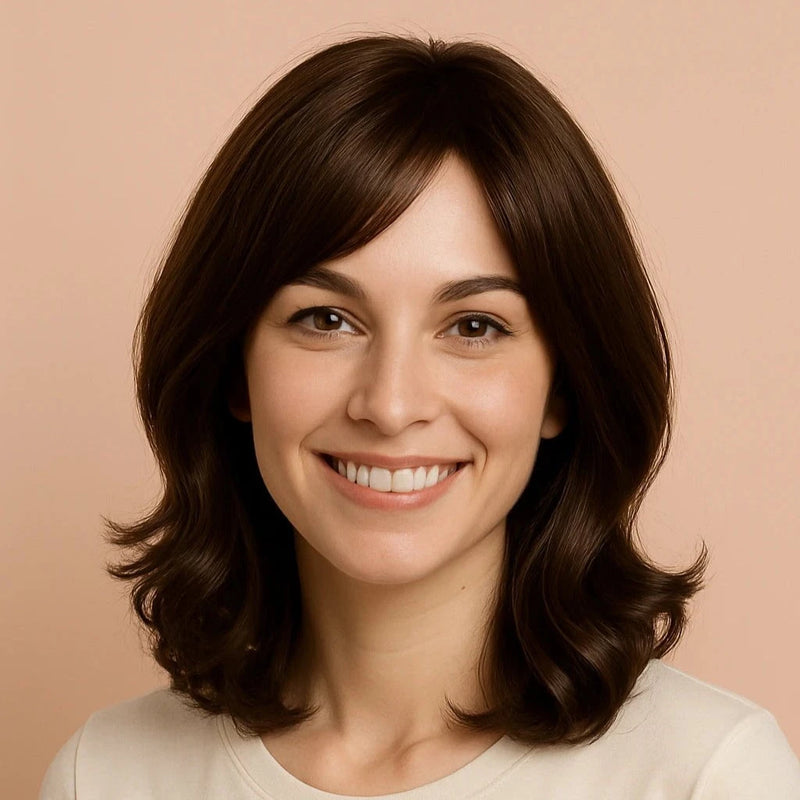 perruque de couleur brune